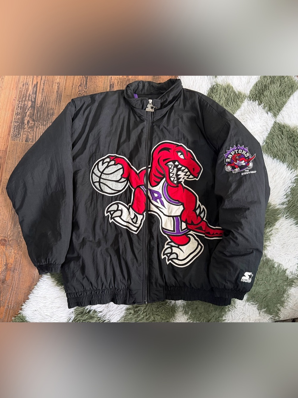 Vintage 1994 Starter Toronto Raptors Big Logo Jacket NBA Korea Made Rare
